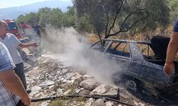 Aydın'da otomobil alev aldı: Sürücü aracı uzaklaştırıp faciayı önledi!