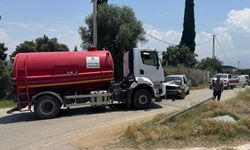 İzmir Ödemiş'te kaza: Vidanjörle otomobil çarpıştı!
