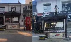 Kütahya'da büfe kaldırma gerginliği: Esnaf kendini zincirledi!