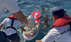 İzmir'de kürek sörfü yaparken denizde sürüklendiler: 1'i bebek 5 kişi kurtarıldı!