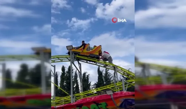 İzmir Buca'da lunaparktaki oyuncak arızalandı: Metrelerce yüksekte mahsur kaldılar!