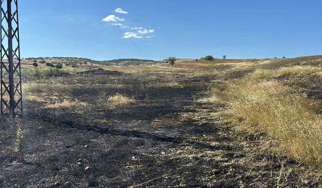 Kütahya'da hasat sırasında yangın: Ekili tarım arazisi yandı!