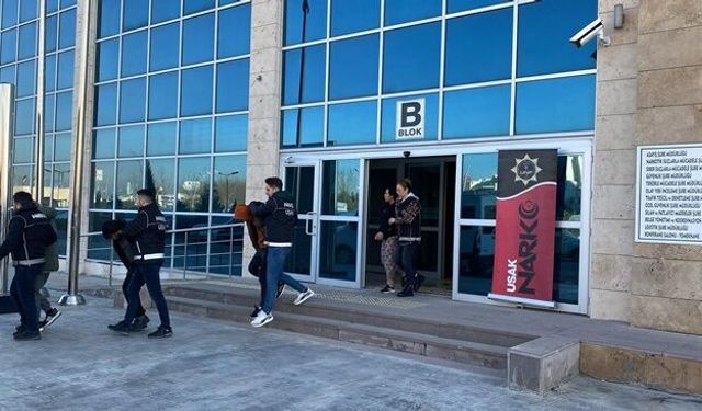 Narkotik operasyonunda Uşak'ta 11 adrese baskın: 6 kişi tutuklandı