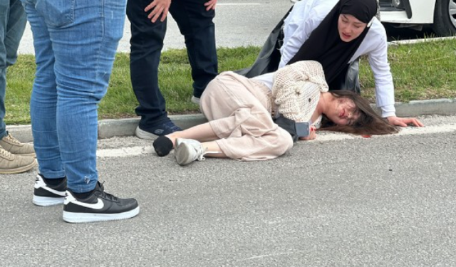 Kütahya'da trafik kazası: Genç kıza motosiklet çarptı!
