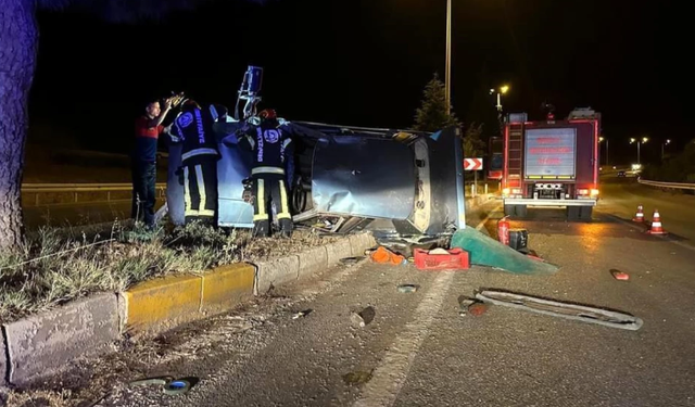 Denizli'de otomobil kontrolden çıktı: Yaralı var!