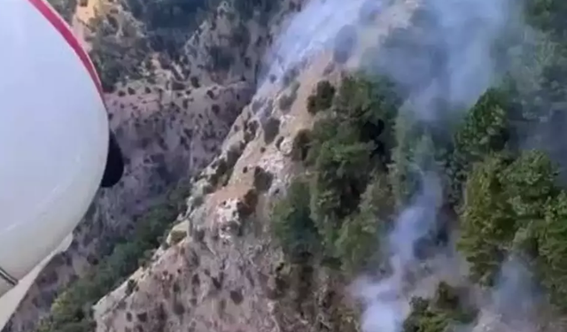 Denizli'de orman yangını: Helikopterlerle müdahale yapıldı!