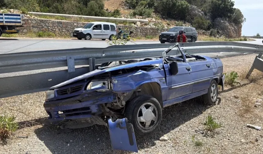 Muğla Bodrum'da feci kaza: Otomobil bu hale geldi!