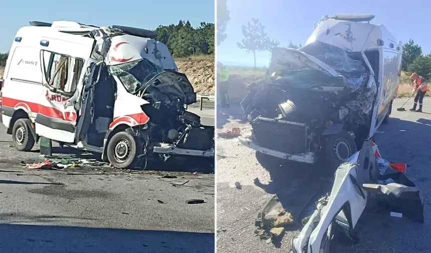 Kütahya’da ambulansla TIR çarpıştı: Hasta hayatını kaybetti, 4 kişi yaralandı