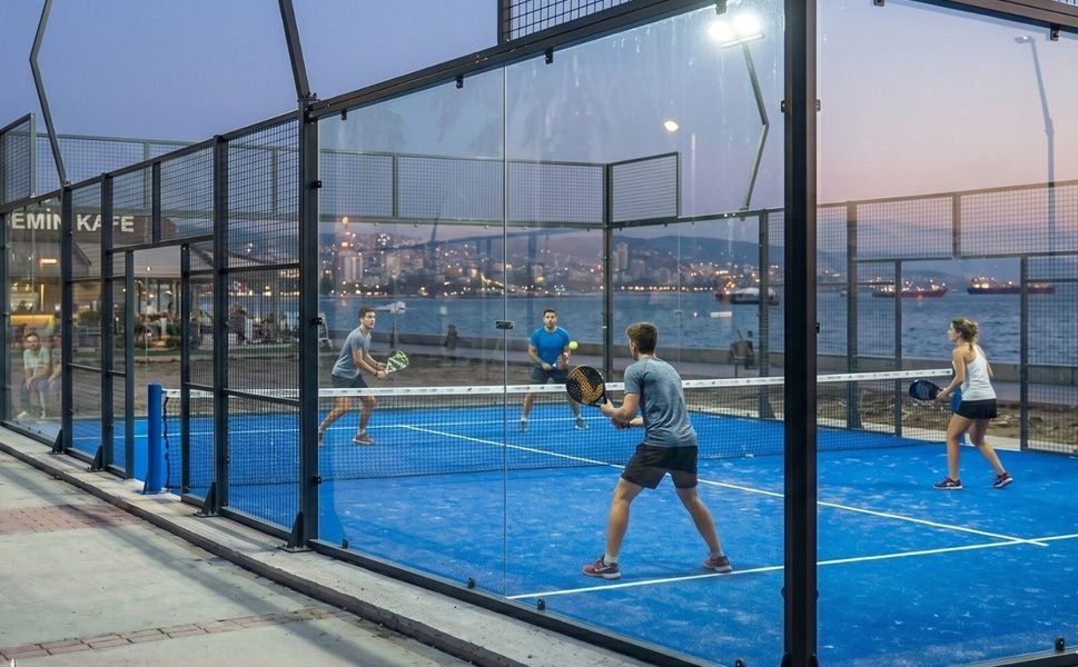 İzmir Büyükşehir Belediyesi'nden Bostanlı'da padel kortu: Yapım çalışmaları başladı!