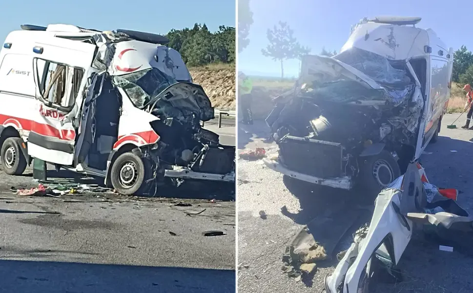 Kütahya’da ambulansla TIR çarpıştı: Hasta hayatını kaybetti, 4 kişi yaralandı
